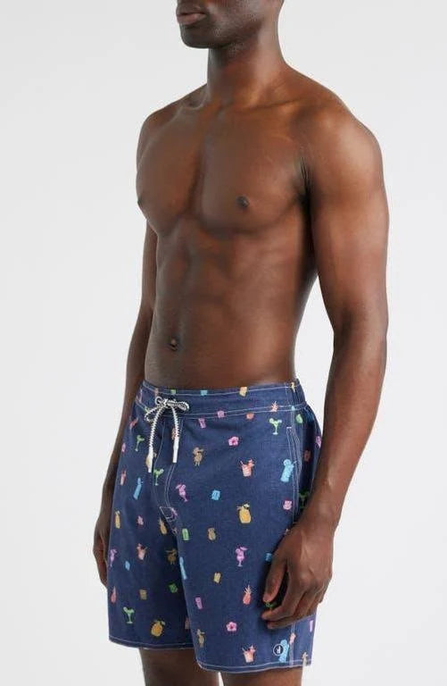 johnnie-O Mens Kanaloa Half Elastic 7" Surf Shorts