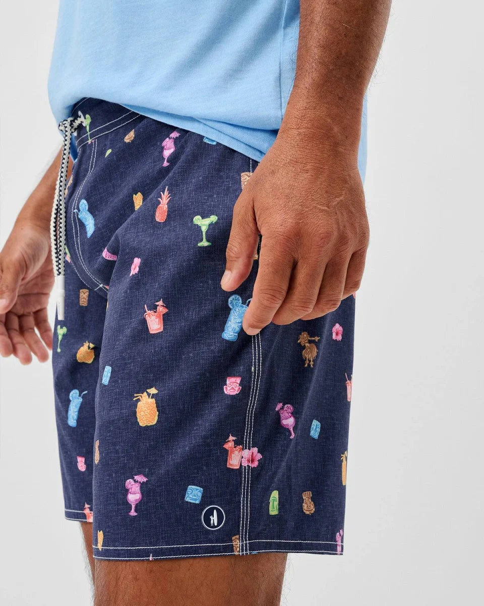johnnie-O Mens Kanaloa Half Elastic 7" Surf Shorts