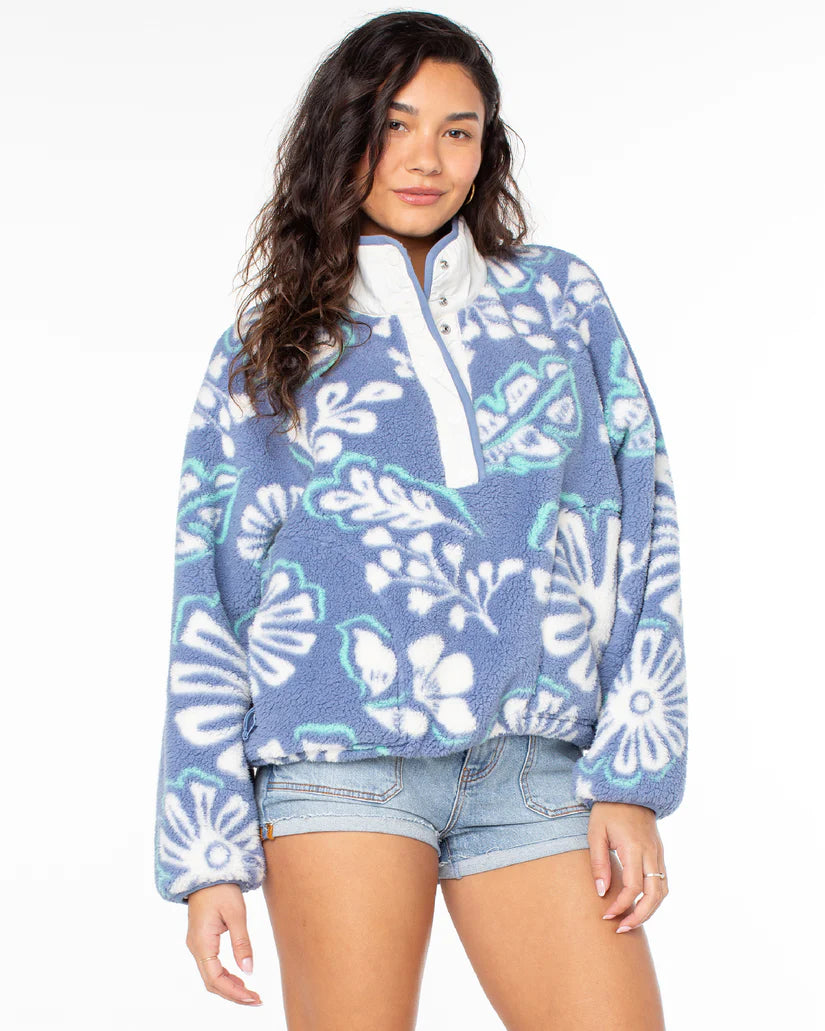 Roxy Womens Kipsie Print Pullover Fleece