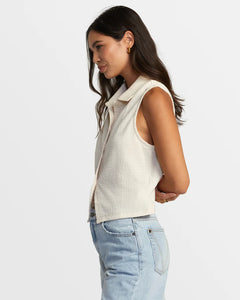 RVCA Damen Klein Tanktop mit Knopfleiste