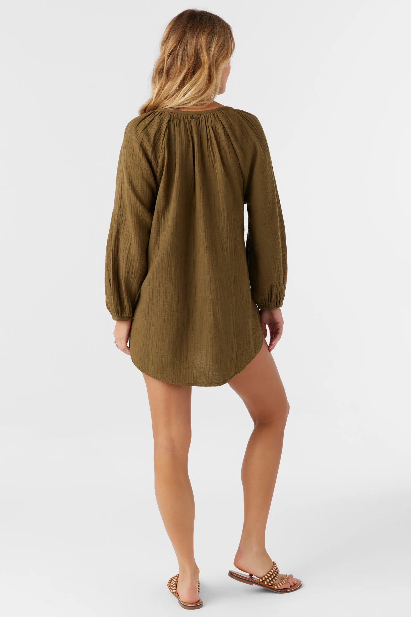 O'Neill Womens Krysten Crinkle Double Gauze Tunic Swim Cover Up