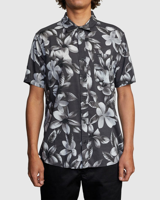 Chemise boutonnée à manches courtes et motif floral Lanai pour homme RVCA