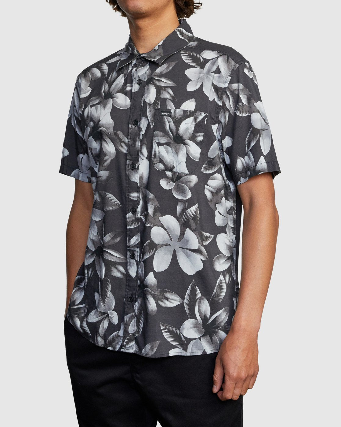 Chemise boutonnée à manches courtes et motif floral Lanai pour homme RVCA