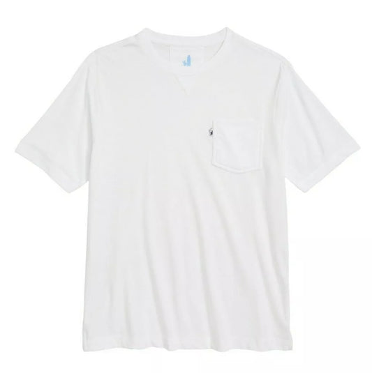 johnnie-O Boys White Lawson Jr. Crew-Neck Short Sleeve Pocket T-Shirt