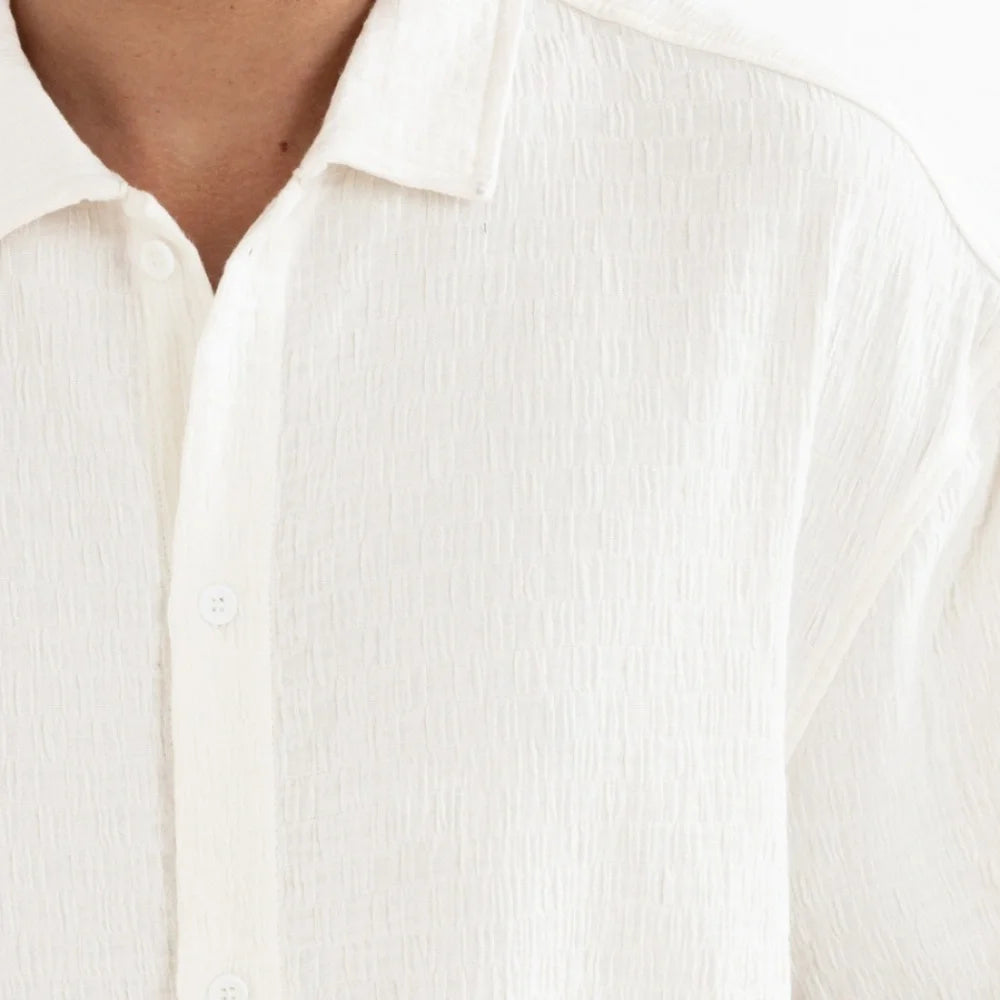Rhythm Men's Leads Relaxed Check Short Sleeve Shirt