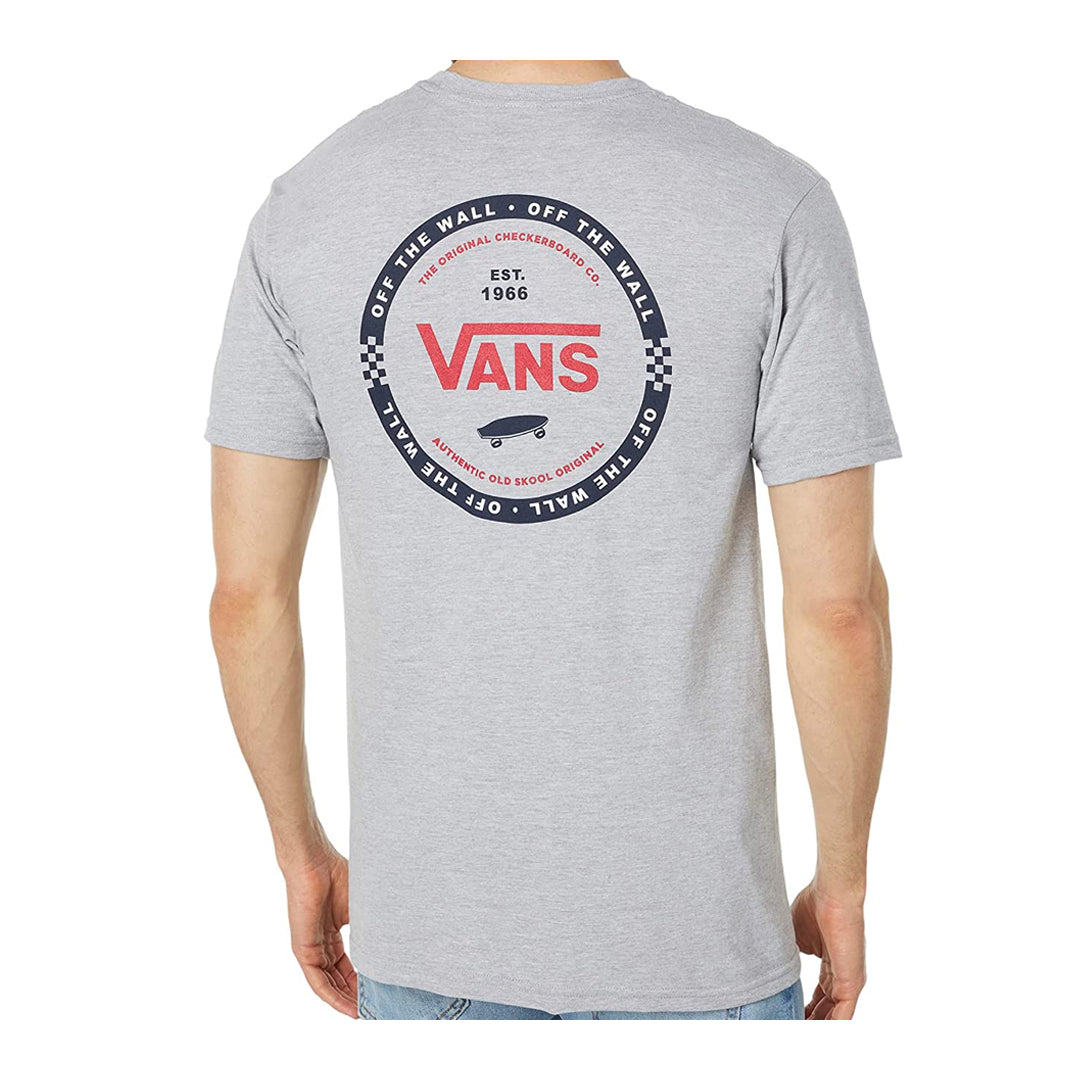 Vans Logo Check HERREN S/S T-ATH HEATHER: GROSS