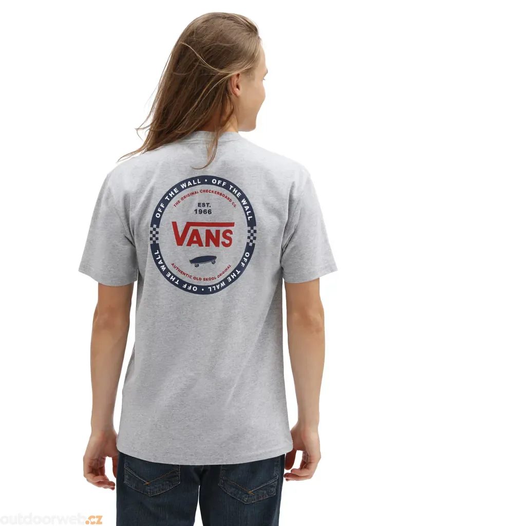 Vans Logo Check HERREN S/S T-ATH HEATHER: GROSS