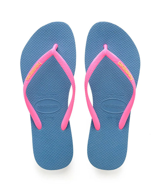 Slim Logo Pop Up Mädchen Sandalen-BLAU/STAHL: 9