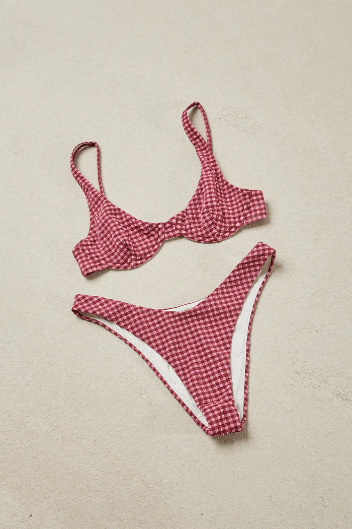 Rhythm Women's Lola Check Underwire Bikini Top