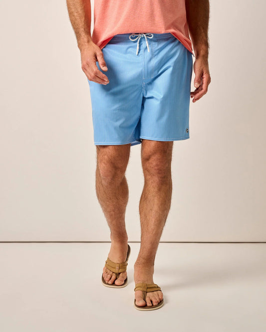 johnnie-O Mens Low Tide Half Elastic 7" Surf Shorts