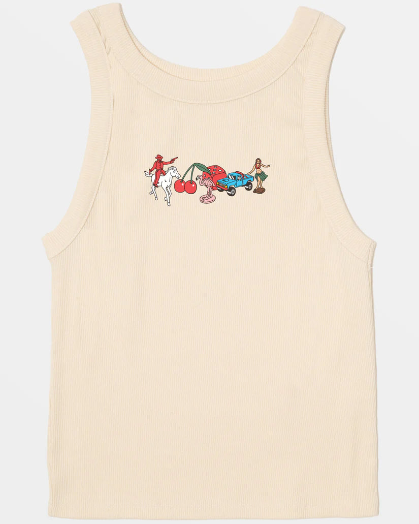 RVCA Womens Luke Collection Wide Rib Tank