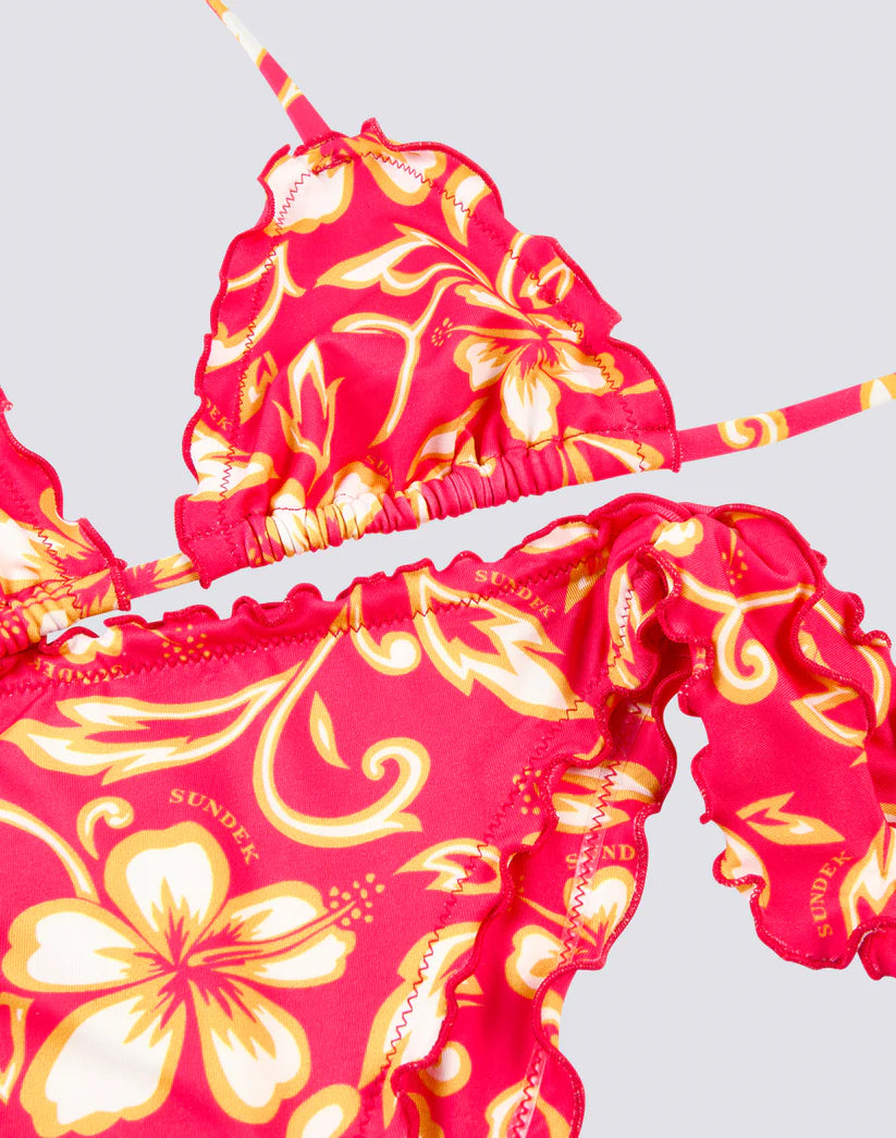 Sundek Girls Hibiscus Print 2 Piece Bikini Set