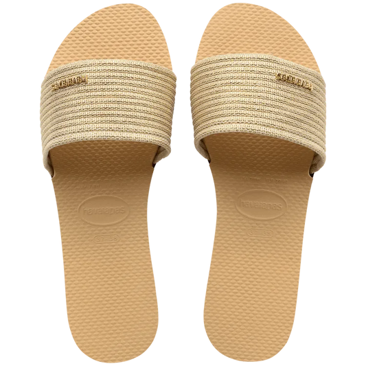 Sandales à enfiler métalliques Havaianas You Malta pour femmes