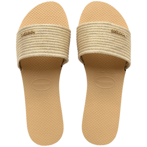 Havaianas Womens You Malta Metalic Slide Sandals