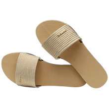 Load image into Gallery viewer, Havaianas Womens You Malta Metalic Slide Sandals