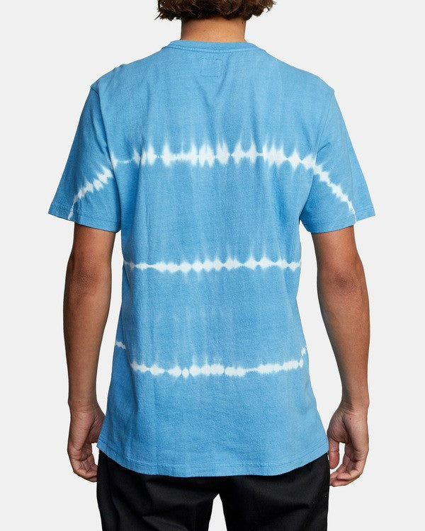 T-shirt à manches courtes Tie Dye Manic pour homme - BLEU FRANÇAIS : GRAND