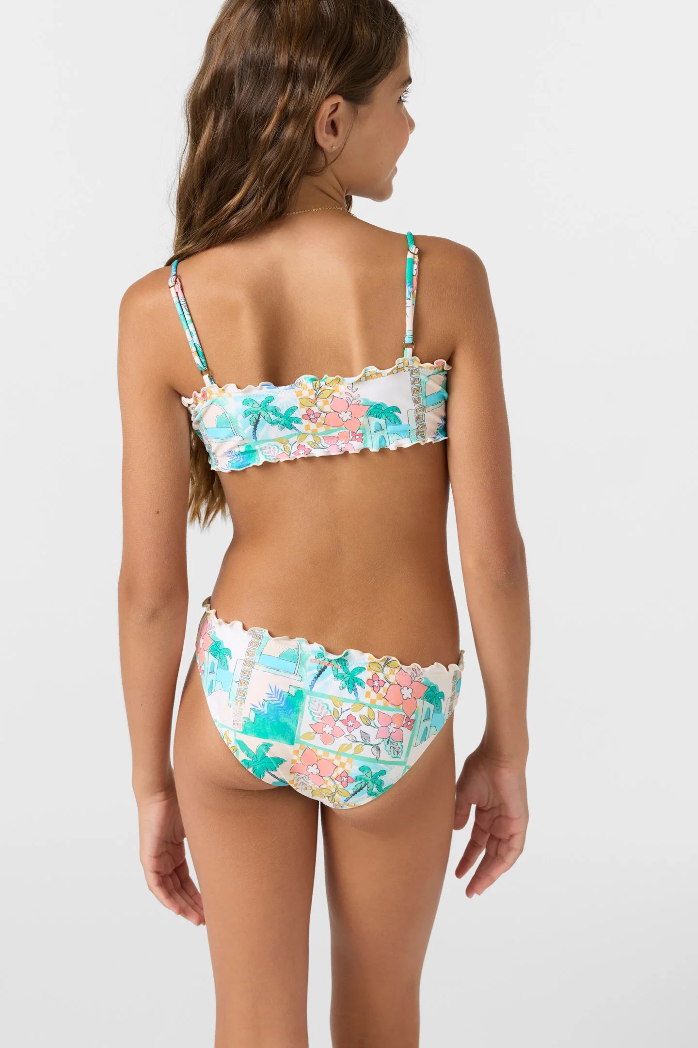 O'Neill Girls Ruffle Edge Bandeau 2 Piece Set