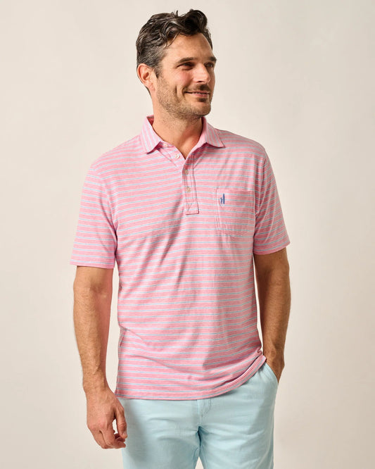 johnnie-O Mens Original 4-Button Polo - Matthis Stripe