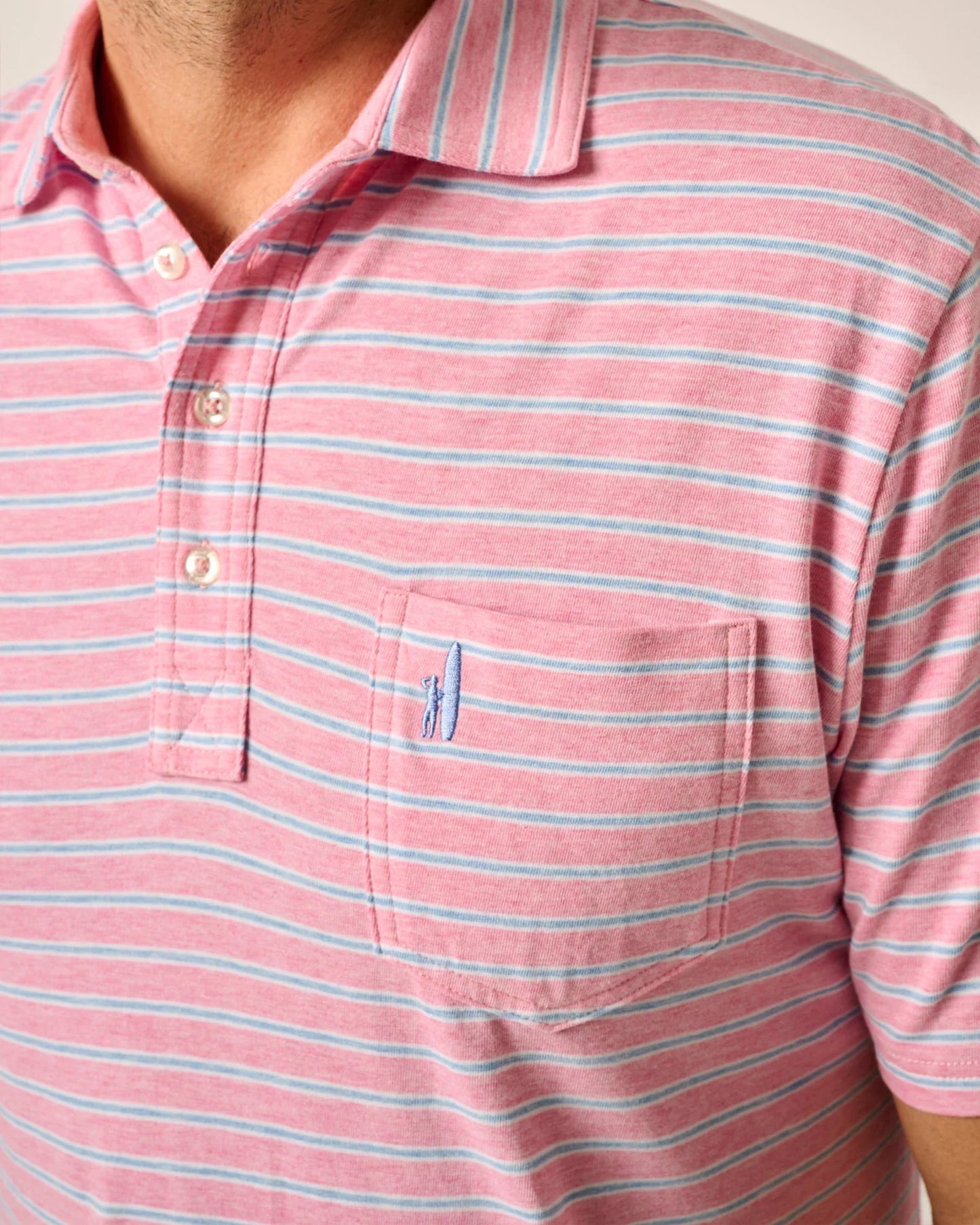 johnnie-O Mens Original 4-Button Polo - Matthis Stripe