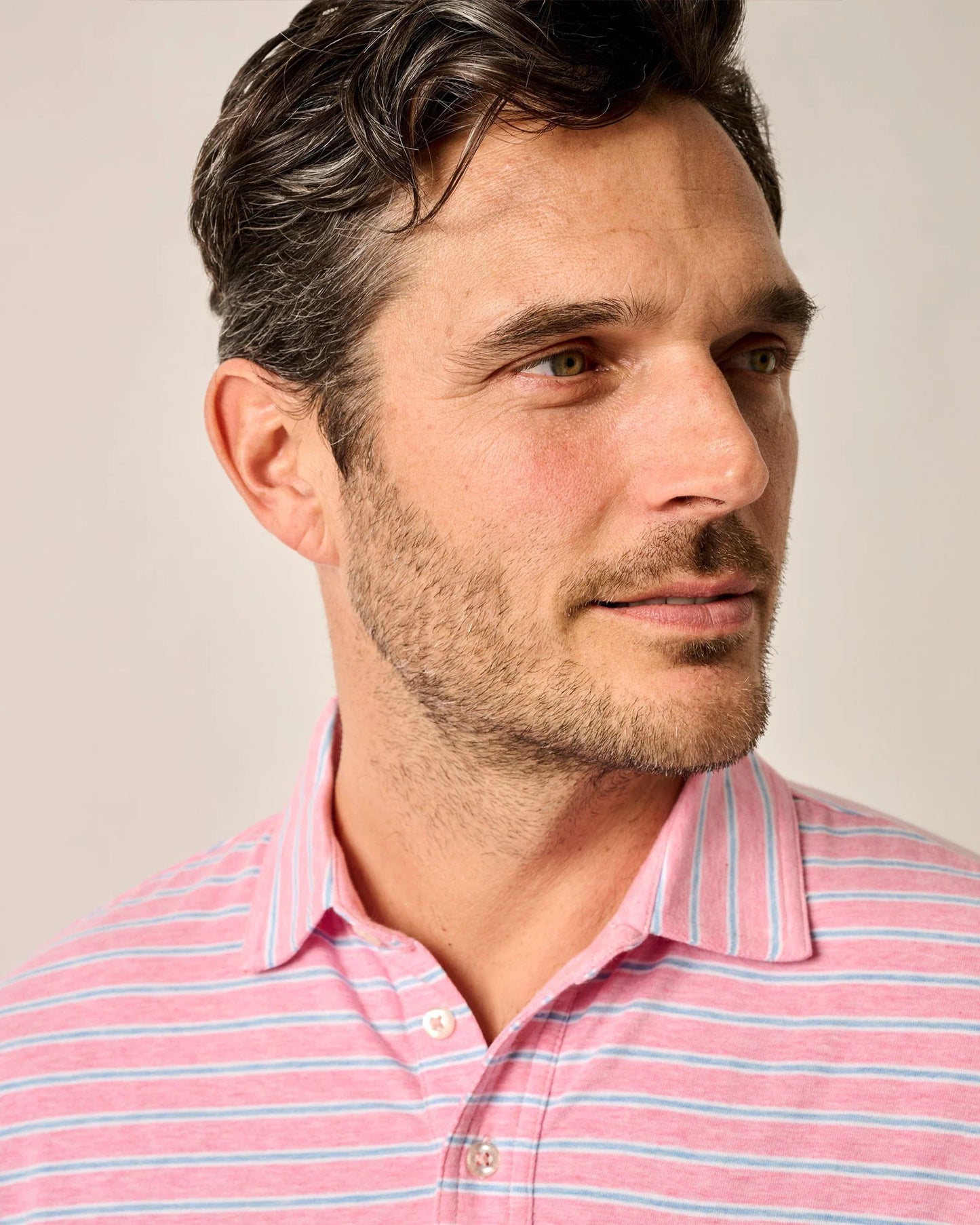 johnnie-O Mens Original 4-Button Polo - Matthis Stripe