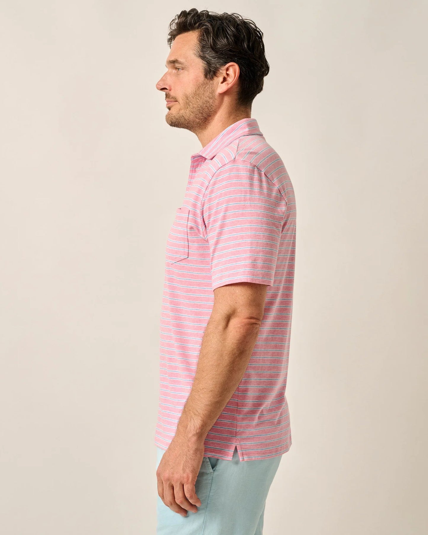 johnnie-O Mens Original 4-Button Polo - Matthis Stripe