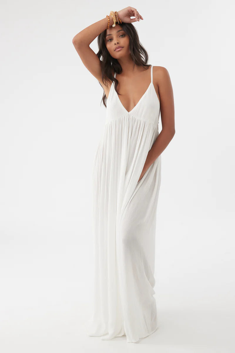 O'Neill Women's Swim Saltwater Solids Mel Maxi Cover Up Dress - Vanilla - M O'Neill Women's Swim Saltwater Solids Mel Maxi Cover Up Dress - Vanilla - M