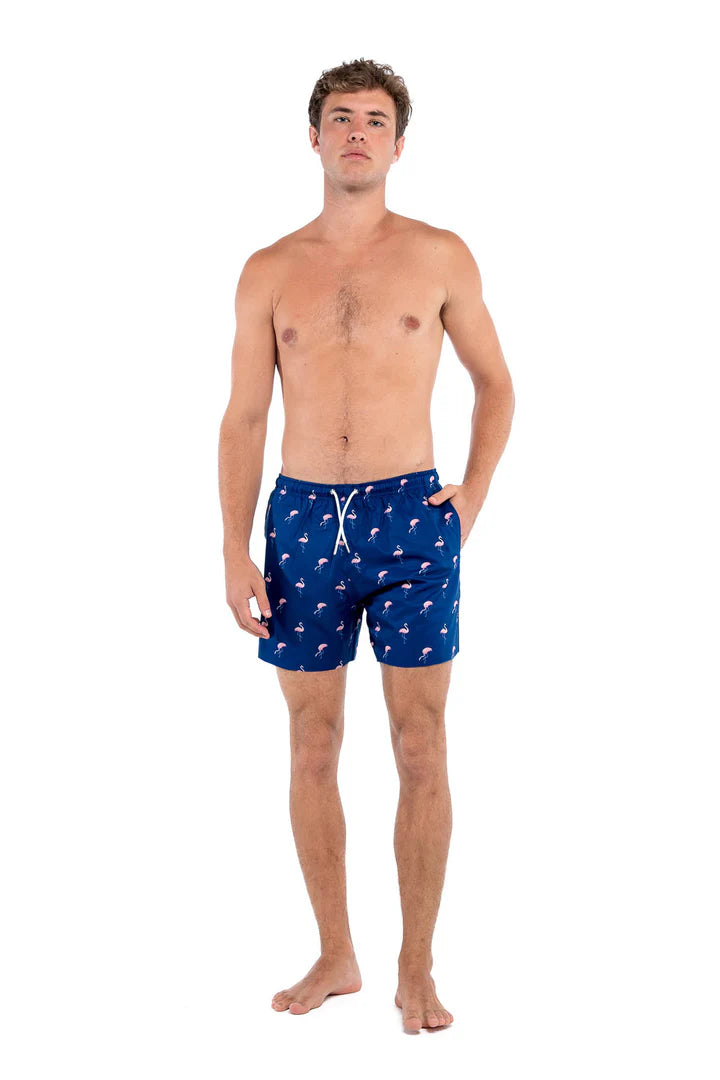 Bermies Mens Miami Night 5.5" Swim Trunks