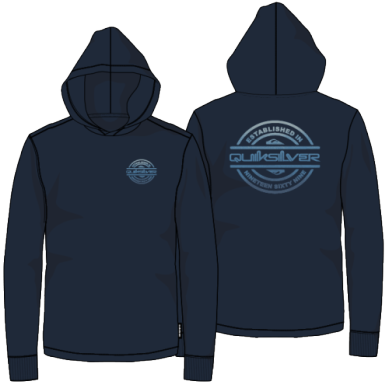 Quiksilver Boys Mirrored Long Sleeve T-Shirt Hoodie