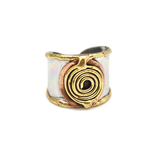 Anju Mixed Metal Ring with Brass & Copper
