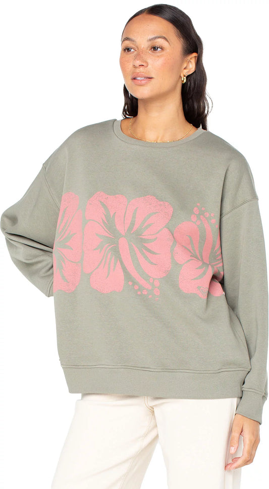 Roxy Womens Morning Hike Crew Neck Sweatshirt