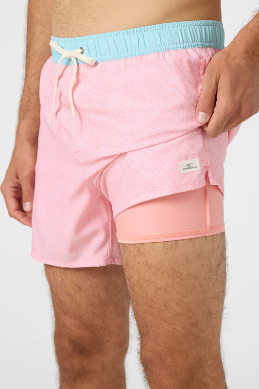 O'Neill Mens Hermosa 15" Lined Volley Swim Trunks