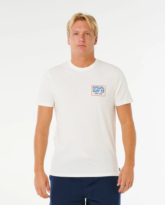 Rip Curl Mens Pacific Rinse Circle Sunrise Sleeve T-Shirt