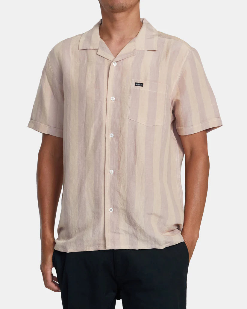 Chemise tissée à manches courtes Love Stripe pour homme RVCA