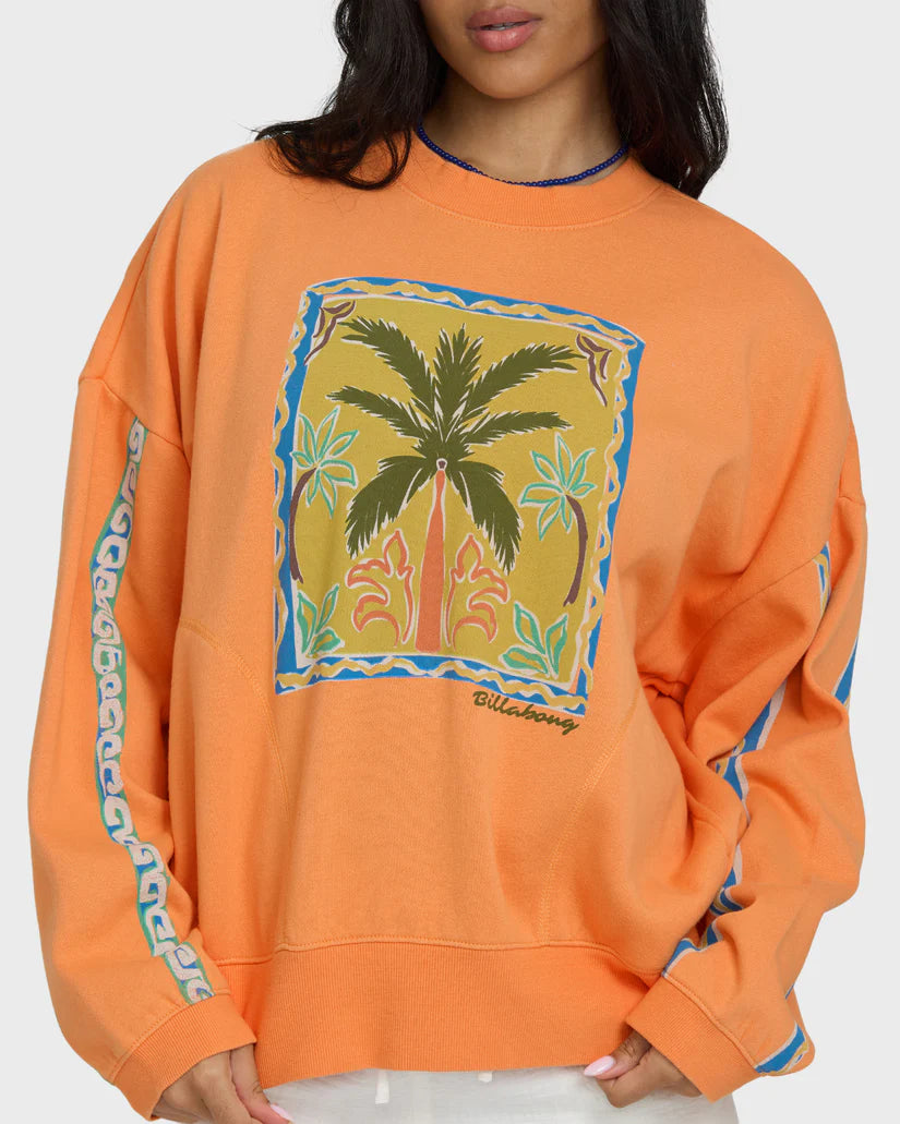 Billabong Women's Palm Rio Crewneck Sweatshirt