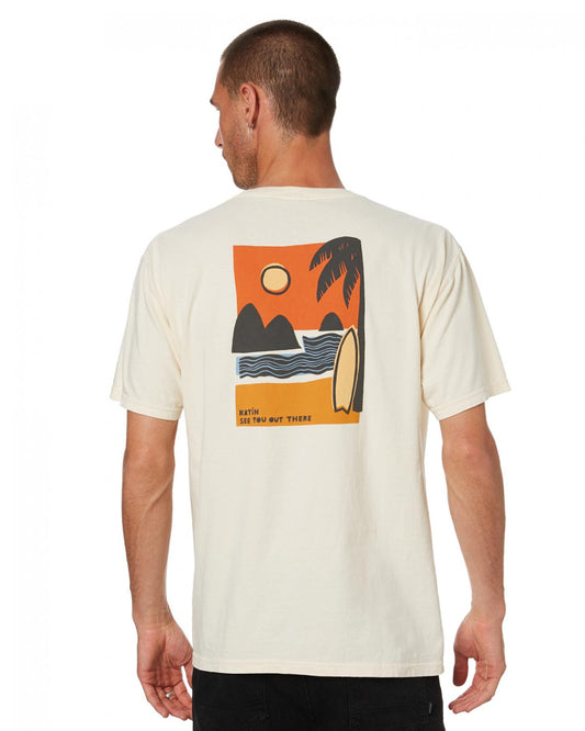 Katin Herren Paper Beach T-Shirt für Herren, kurzärmelig