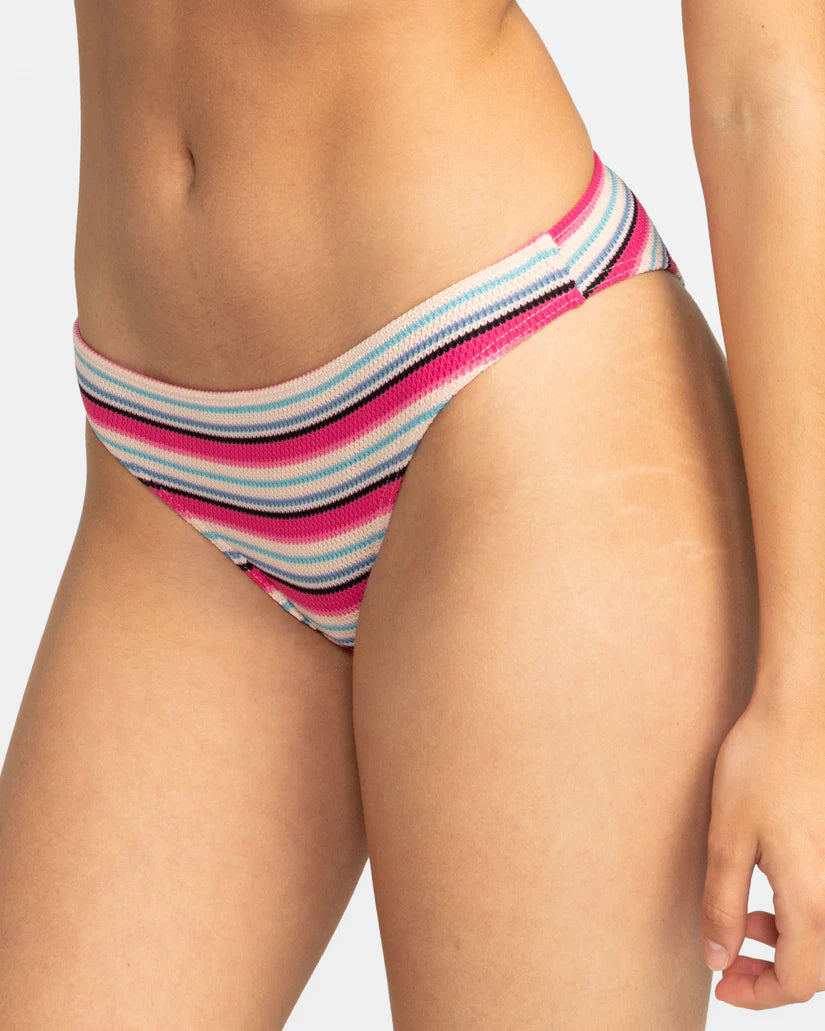 Roxy Women's Paraiso Striped Moderate Coverage Bikini Bottoms