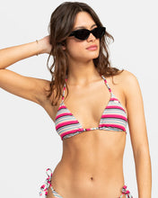 Load image into Gallery viewer, Roxy Women&#39;s Paraiso Stripe Tiki Tri Bikini Top