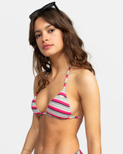 Load image into Gallery viewer, Roxy Women&#39;s Paraiso Stripe Tiki Tri Bikini Top