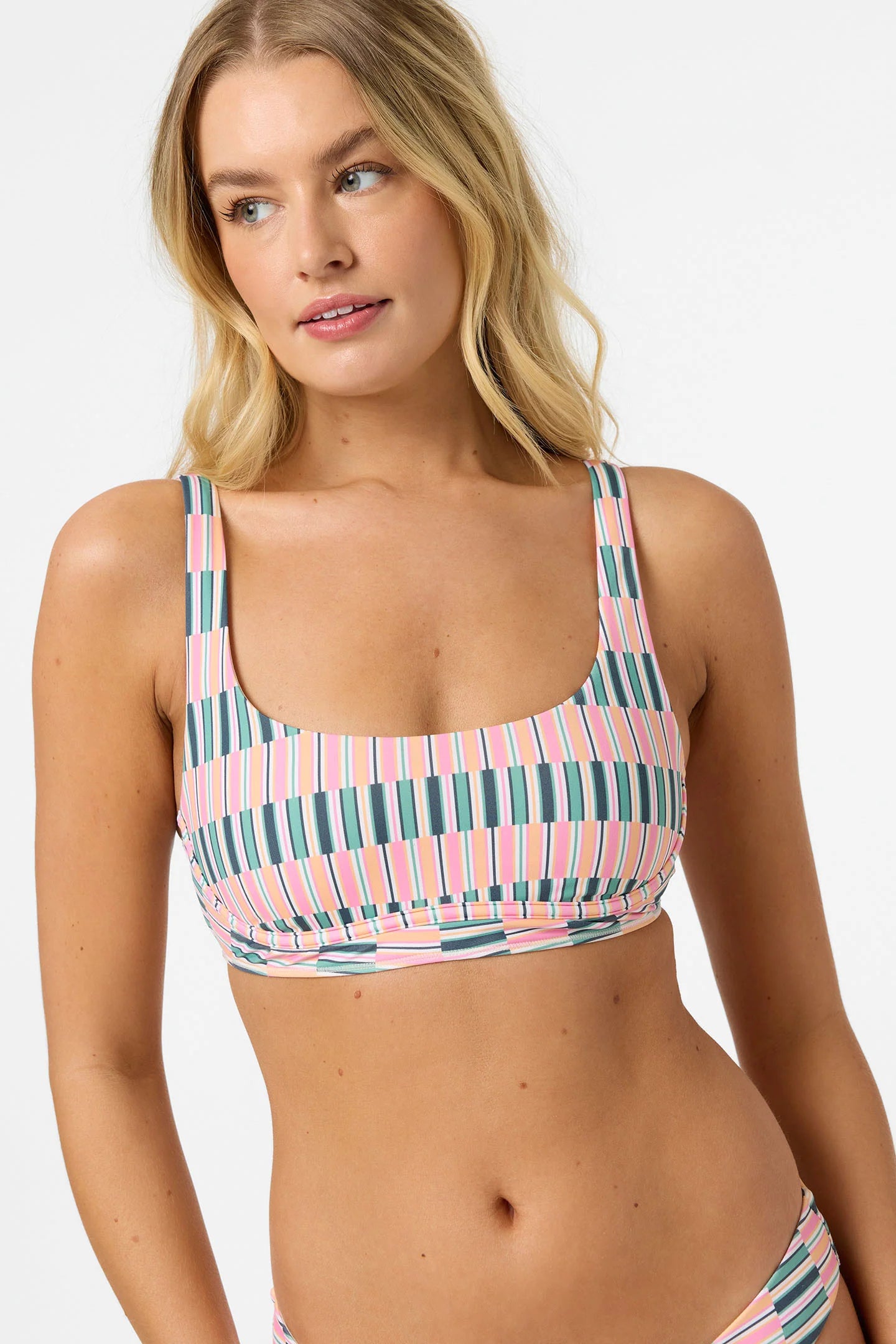 O'Neill Women's Surf Kinley Tank Printed Bikini Top