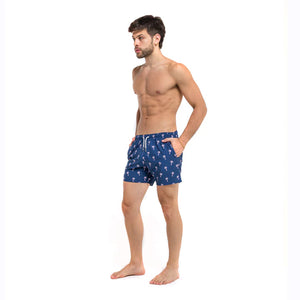 Bermies Maillot de bain classique pour homme avec doublure Pink Palms