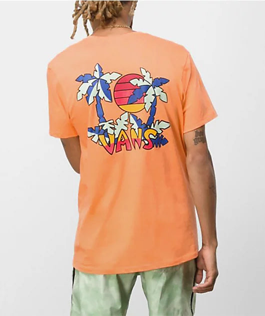 T-shirt à manches courtes Vans pour homme avec palmiers Tiki