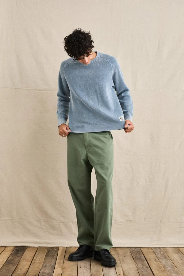 Rhythm Men's Polu Crew Knit Long Sleeve Shirt