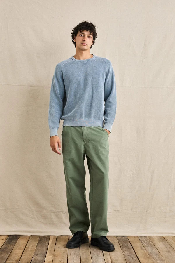 Rhythm Men's Polu Crew Knit Long Sleeve Shirt