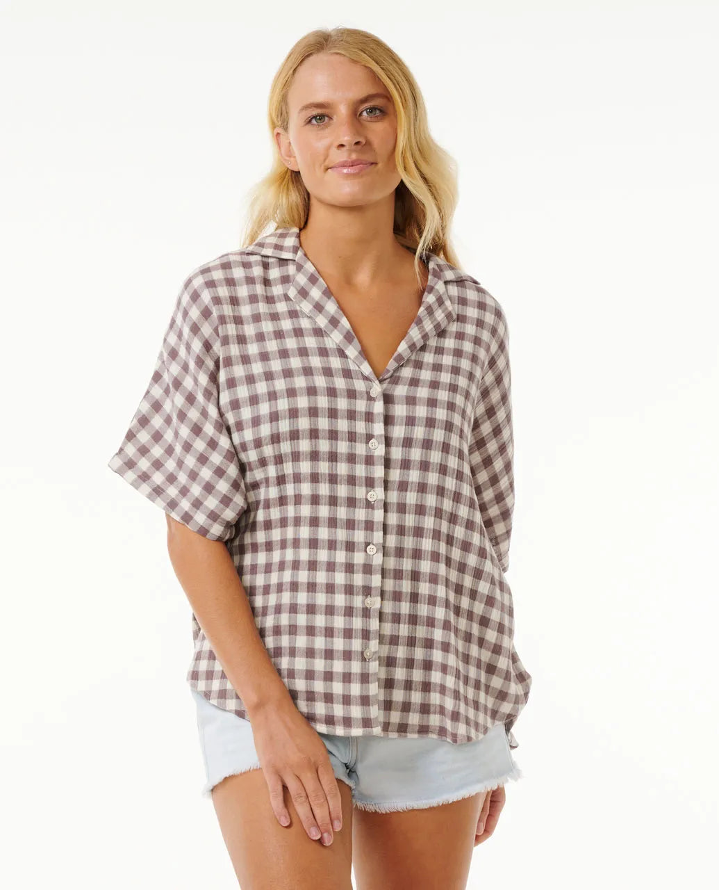 Chemise à carreaux de surf haut de gamme Rip Curl pour femme