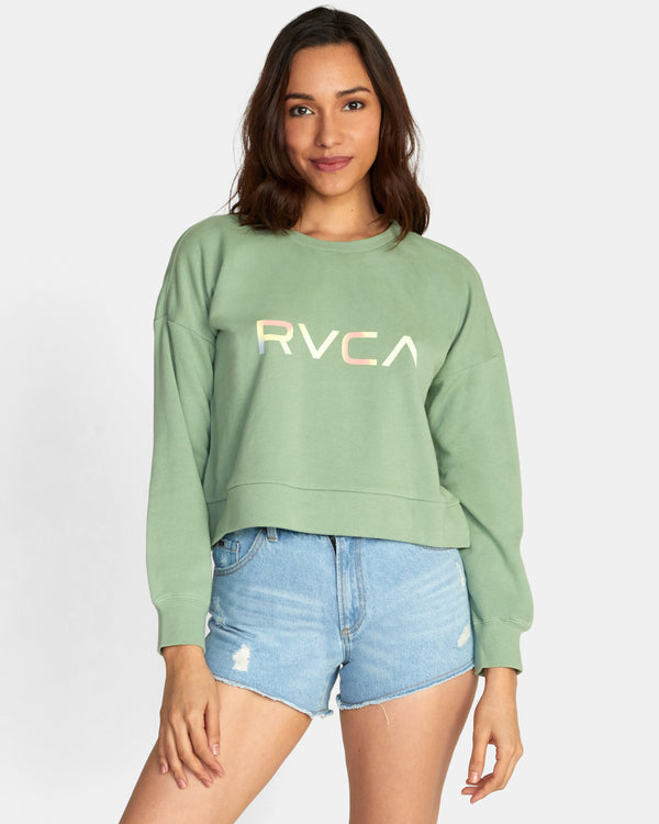 RVCA Women's Big RVCA Radiant Crew Neck Sweatshirt