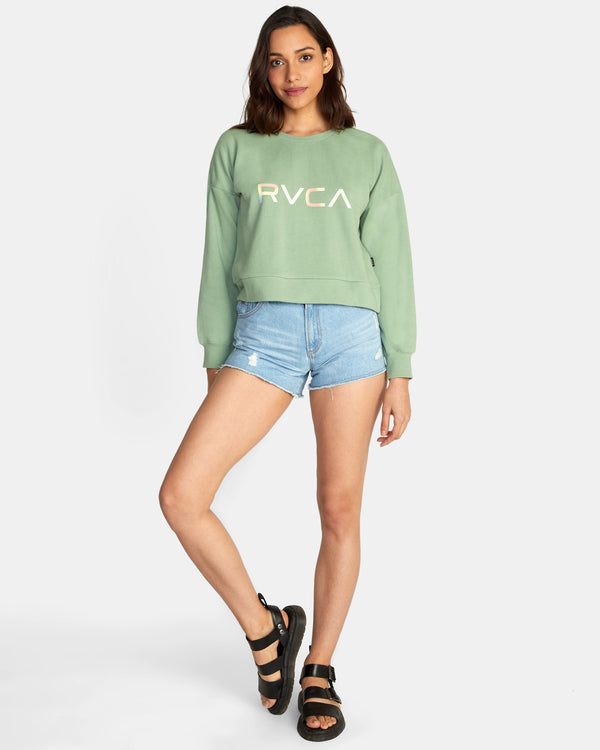 RVCA Damen Big RVCA Radiant Sweatshirt mit Rundhalsausschnitt