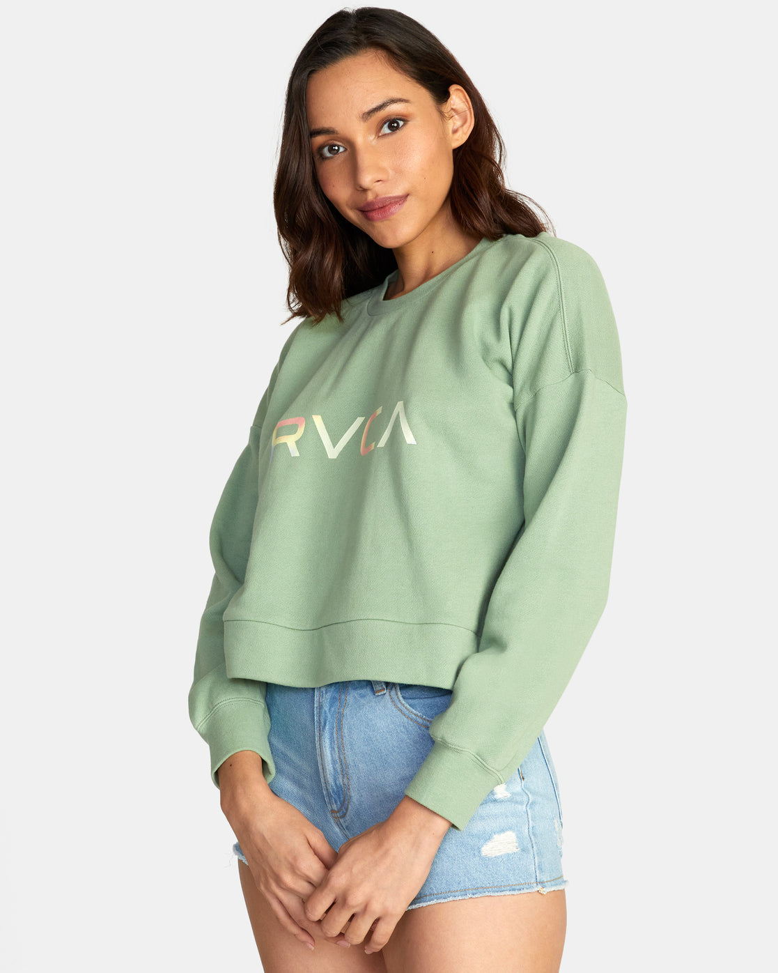 RVCA Damen Big RVCA Radiant Sweatshirt mit Rundhalsausschnitt