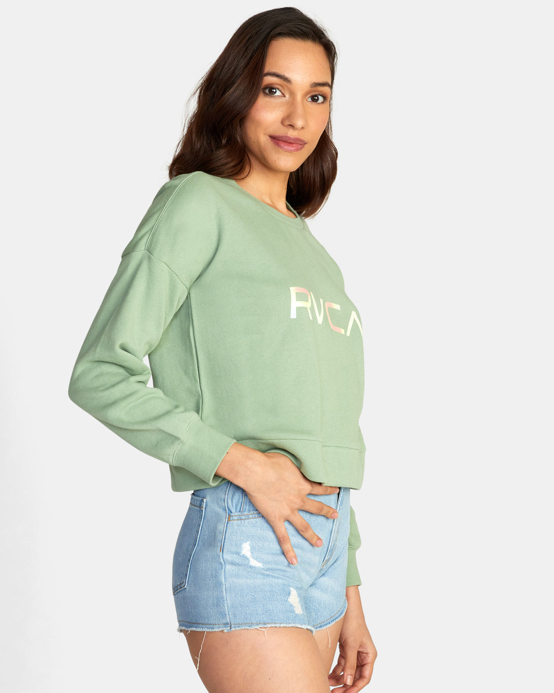 RVCA Damen Big RVCA Radiant Sweatshirt mit Rundhalsausschnitt