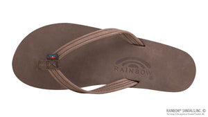 Rainbow Womens Single Layer Premier Leather 1/2" Narrow Strap Sandals