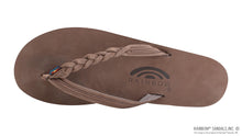 Load image into Gallery viewer, Rainbow Sandals Womens Flirty Braidy Single Layer Premier Leather 1/2&quot; Narrow Strap with Braid Sandals